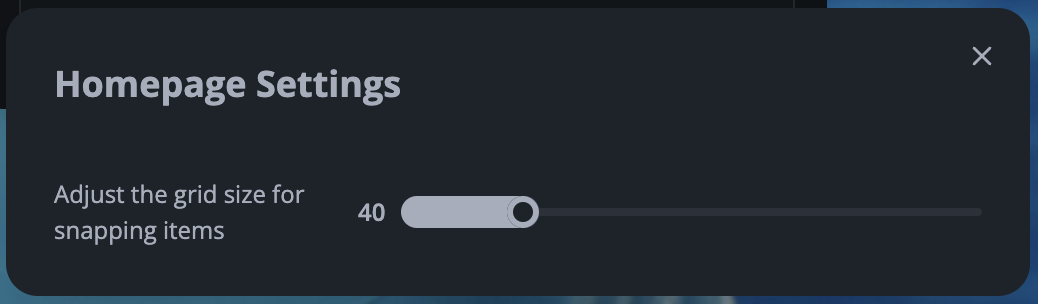 Home Page Settings Slider