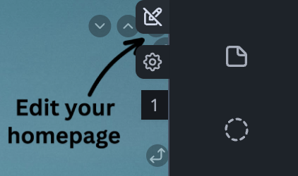 Edit Homepage Button
