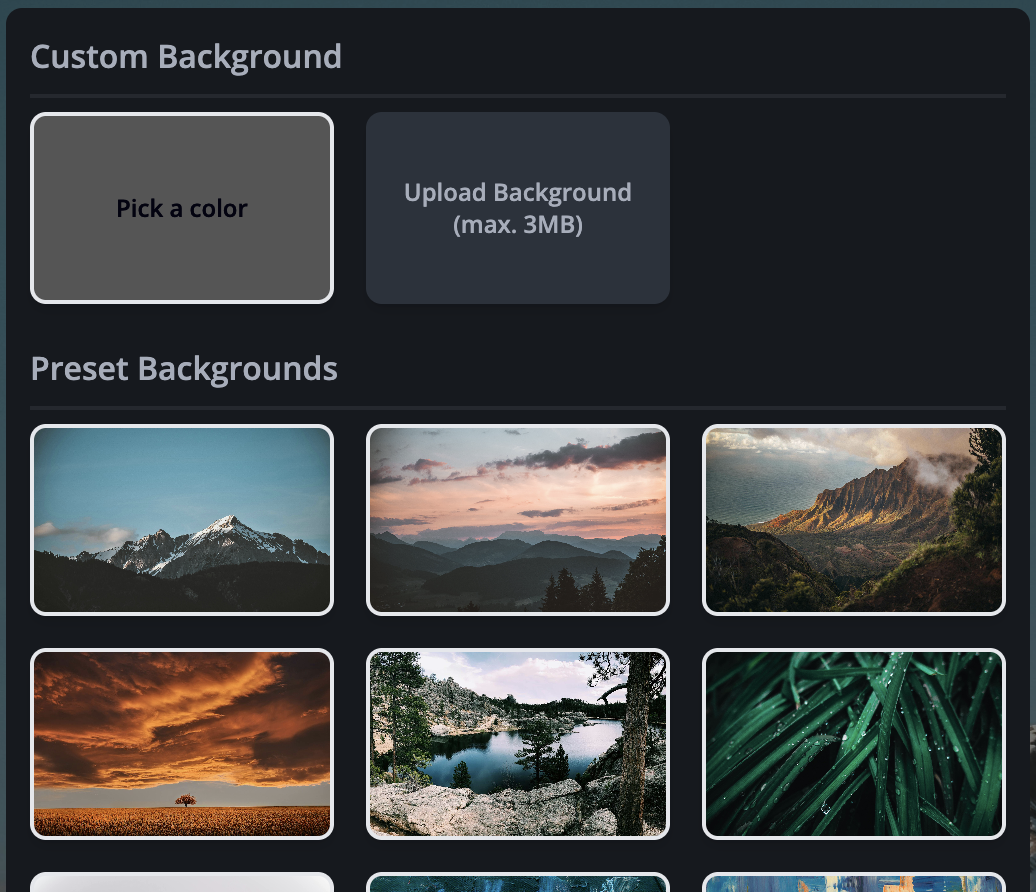 Octab Home Page Background