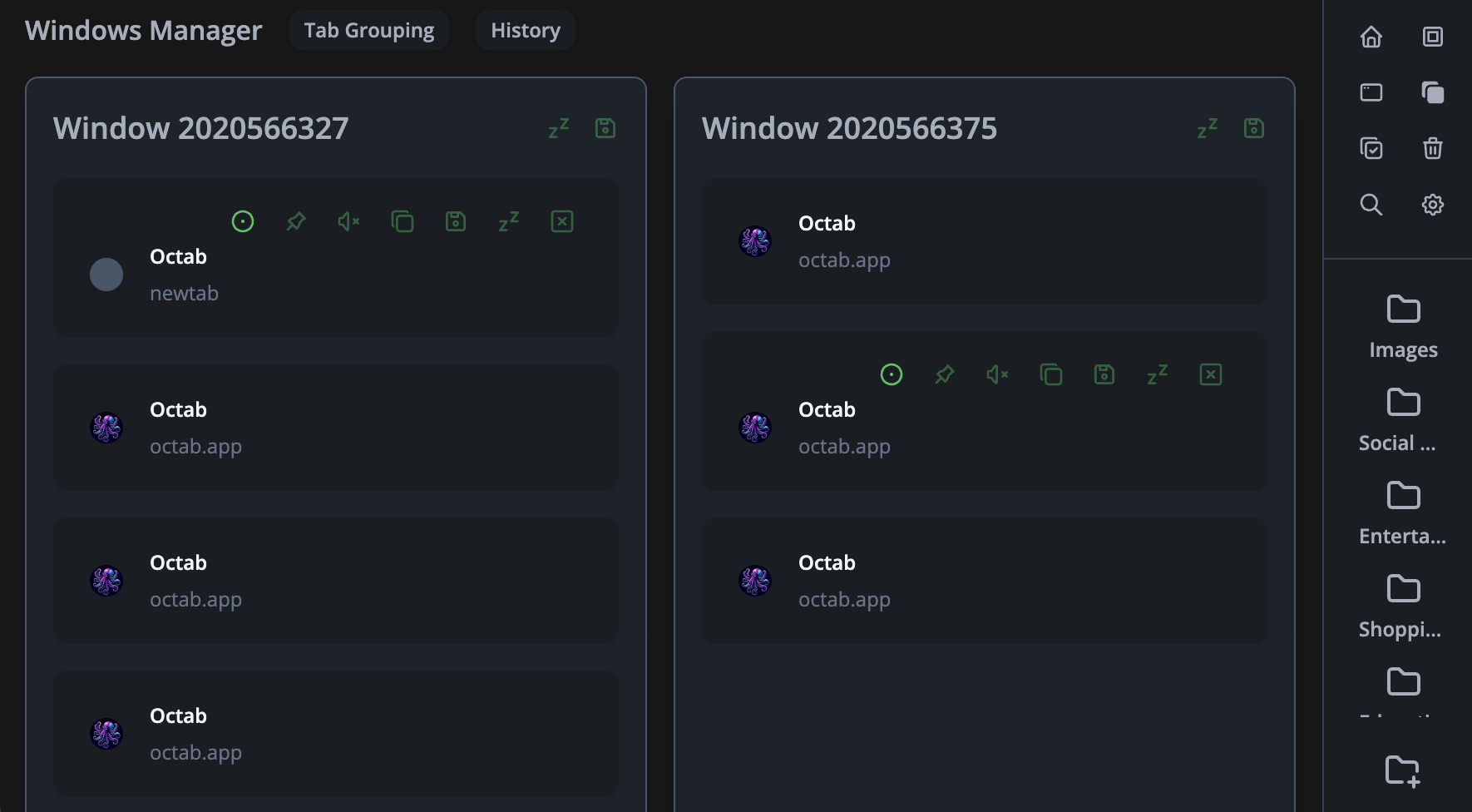Windows Manager Page